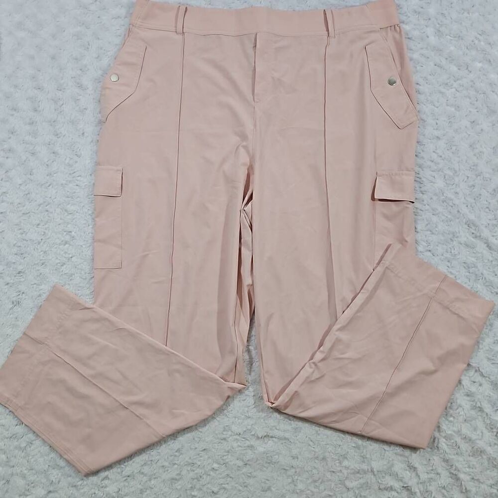 Athleta Womens Size 20 Vienna Cargo Lounge Pant Orchid Pink Back Snap Pockets